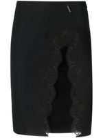 DSQUARED2 lace-detail virgin wool skirt - Noir - thumbnail