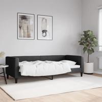 Slaapbank 80x200 cm stof zwart