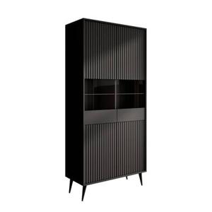 Meubella Vitrinekast Winq - Antraciet - 90 cm