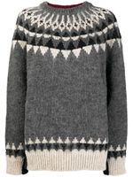 Junya Watanabe pull à broderies - Gris