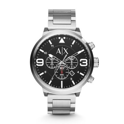 Armani Bandschakels AX1369 - Staal - (2 stuks)