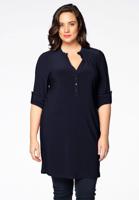 Yoek Shirt roll-up | Blauw | Maat 46/48