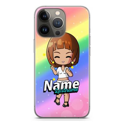 Chibi Maker vrouw: iPhone 13 Pro Transparant Hoesje