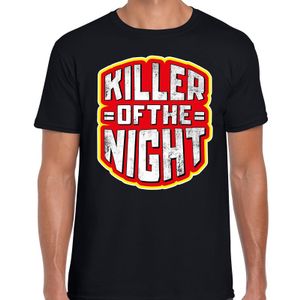 Halloween killer of the night verkleed t-shirt zwart voor heren