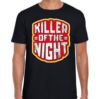 Halloween killer of the night verkleed t-shirt zwart voor heren - thumbnail