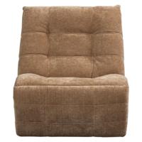 Relaxfauteuil Humla Lichtbruin ribstof