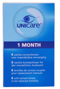 Unicare 1 Month 6 Zachte Contactlenzen -1.25