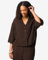 HEMA Damesblouse Dawn donkerbruin (donkerbruin)