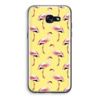 Flamingo's geel: Samsung Galaxy A5 (2017) Transparant Hoesje