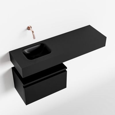 Toiletmeubel Mondiaz Andor | 100 cm | Meubelkleur Urban | Lex vrijhangend wastafel Urban Links | Zonder kraangat