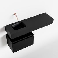 Toiletmeubel Mondiaz Andor | 100 cm | Meubelkleur Urban | Lex vrijhangend wastafel Urban Links | Zonder kraangat
