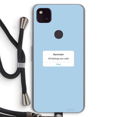 Reminder: Pixel 4a 5G Transparant Hoesje met koord
