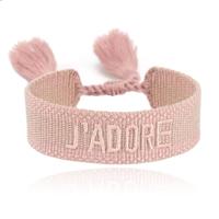 Deja J'adore Gevlochten Armband - Oudroze