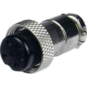 Cliff FC684216 Miniatuur-DIN-connector Bus, recht Aantal polen: 6 Zilver 1 stuk(s)