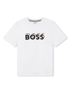 BOSS Kidswear t-shirt en coton à logo imprimé - Blanc