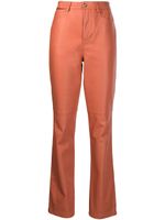 Proenza Schouler White Label pantalon droit en peau d'agneau - Orange - thumbnail