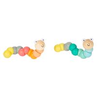 Small Foot houten motoriek rups pastel Small Foot houten motoriek rups pastel