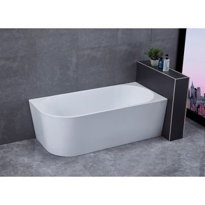 Half-vrijstaand bad Blue Label Rasmus | 170x80 cm | Acryl | Rechts | Mat wit