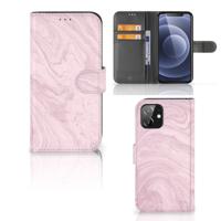 iPhone 12 | 12 Pro (6.1") | Bookcase | Marble Pink - Origineel Cadeau Vriendin