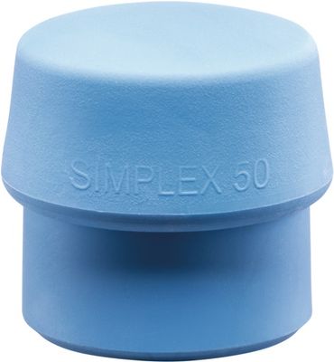Halder Kunststofhamerkop | hoofd-d. 50 mm | TPE-soft blauw zacht | TPE-blauw, zacht | 1 stuk - 3201.050 3201.050