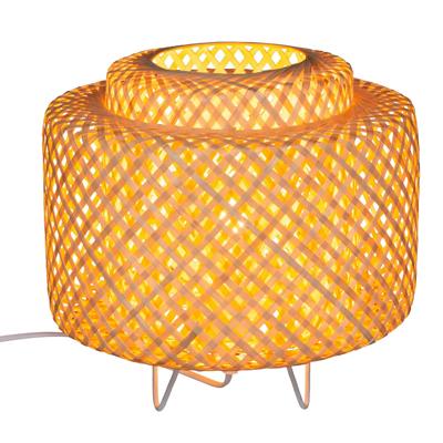 Tafellamp Liby - bamboe - rond - 25 cm - Bohemian/ibiza stijl - natuurlijk wonen