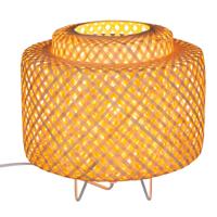 Tafellamp Liby - bamboe - rond - 25 cm - Bohemian/ibiza stijl - natuurlijk wonen