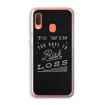 Risk loss: Samsung Galaxy A20e Transparant Hoesje