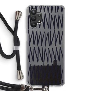 Marrakech Zigzag: Samsung Galaxy A32 5G Transparant Hoesje met koord
