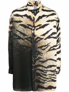 Roberto Cavalli chemise à imprimé tigre dégradé - Noir