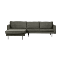WOOOD Rodeo bank chaise longue links velvet Frost