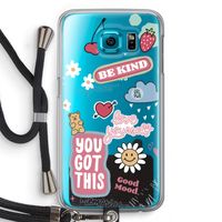 Positivity: Samsung Galaxy S6 Transparant Hoesje met koord