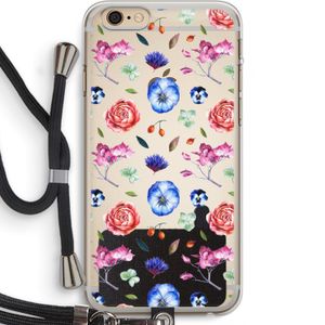 Bloemetjes: iPhone 6 PLUS / 6S PLUS Transparant Hoesje met koord
