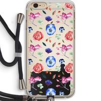 Bloemetjes: iPhone 6 PLUS / 6S PLUS Transparant Hoesje met koord