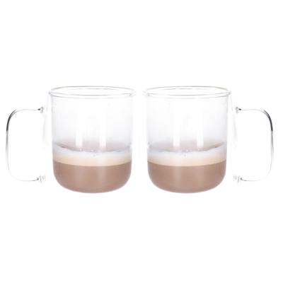 Koffieglazen - 2x - dubbelwandig - 400 ml - theeglazen -?hittebestendig