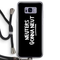 Neuters (zwart): Samsung Galaxy S8 Transparant Hoesje met koord