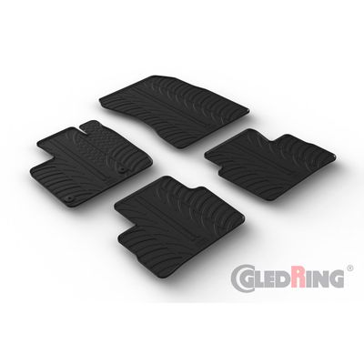Rubbermatten passend voor Nissan Qashqai III (J12) 2021- (T-Design 4-delig + montageclips) GL0805