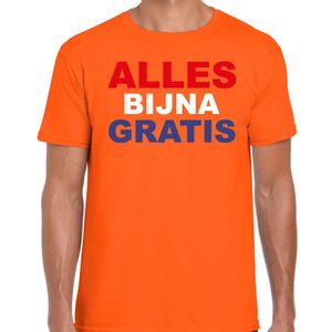 Alles bijna gratis t-shirt oranje voor heren - Koningsdag shirts