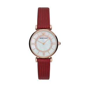 Horlogeband Armani AR11322 Leder Rood 14mm