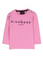 John Richmond Junior t-shirt à logo brodé - Rose