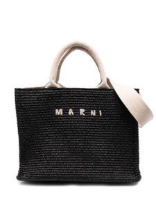 Marni sac à main à plaque logo - Noir