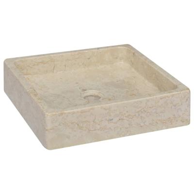 Gootsteen 40x40x10 cm marmer crèmekleurig