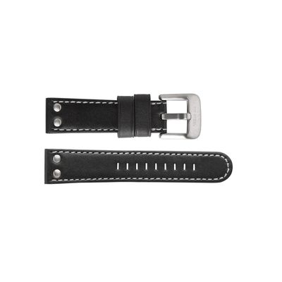 Horlogeband TW Steel TWB409 Leder Zwart 24mm