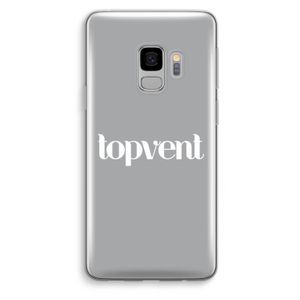 Topvent Grijs Wit: Samsung Galaxy S9 Transparant Hoesje