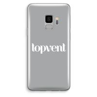 Topvent Grijs Wit: Samsung Galaxy S9 Transparant Hoesje