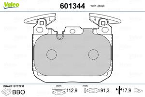 Valeo Remblokset 601344