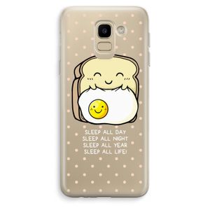 Sleep All Day: Samsung Galaxy J6 (2018) Transparant Hoesje