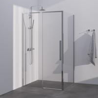 BRAUER Season douchecabine model B met schuifdeur helder glas 100x90x200 omkeerbaar incl. glascoating Season-Chroom