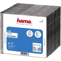 Hama 00051167 CD-hoes slim 1 CD/DVD/Blu-Ray Transparant, Zwart Polystereen 25 stuk(s) - thumbnail