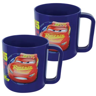 Disney Cars drinkbeker/mok - 4x - Disney Cars kunststof - 350 ml - kinderbeker