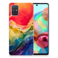 Smartphone hoesje Samsung Galaxy A71 Watercolor Dark